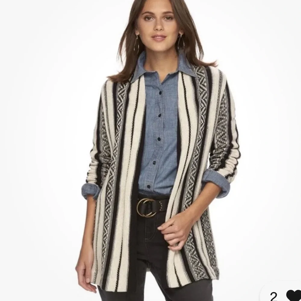 Chaps X Ralph Lauren cardigan sweater Yellowstone southwestern tribal pendleton - Picture 4 of 7